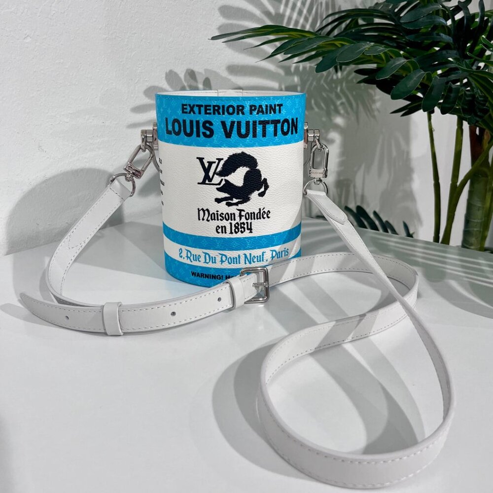 Louis Vuitton Virgil Abloh Blue Paint Can Bag